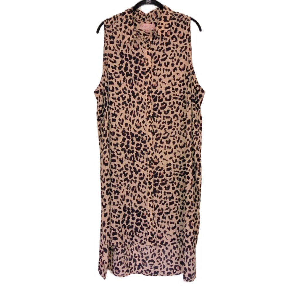 Animal Print Shirt Dress
